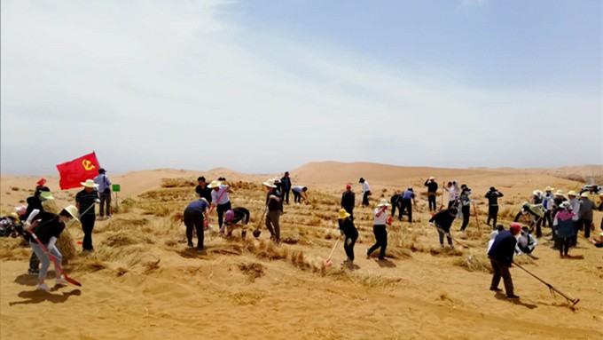 jiuyou登录入口集团联合多家单位在八步沙开展主题党日活动